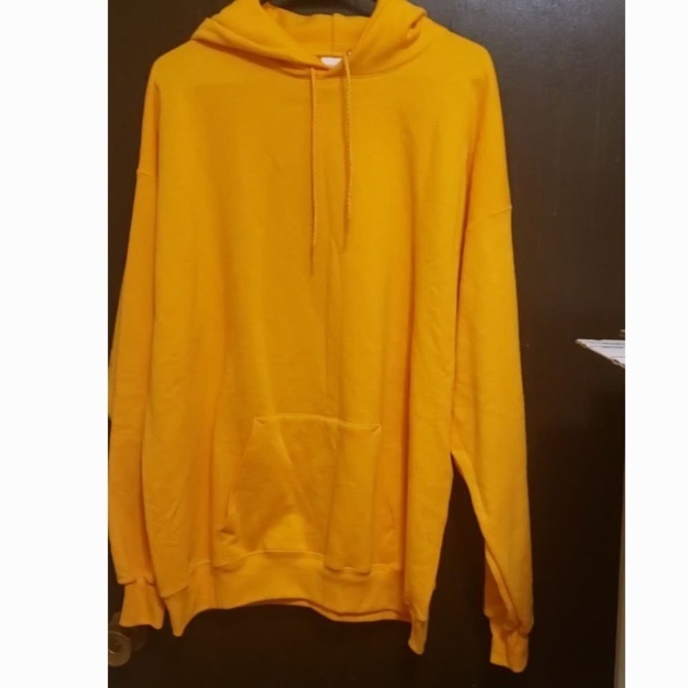 Women orangish yellow cozy winter hoodie